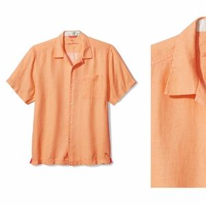 MENS TOMMY BAHAMA SILK SS BUTTON DOWN SHIRT XL
